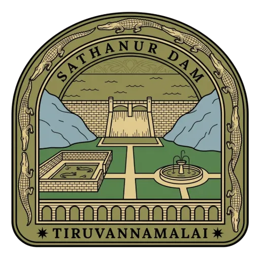 Sathanur Dam travel stamp