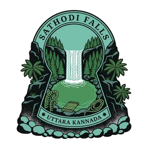Sathodi Falls travel stamp
