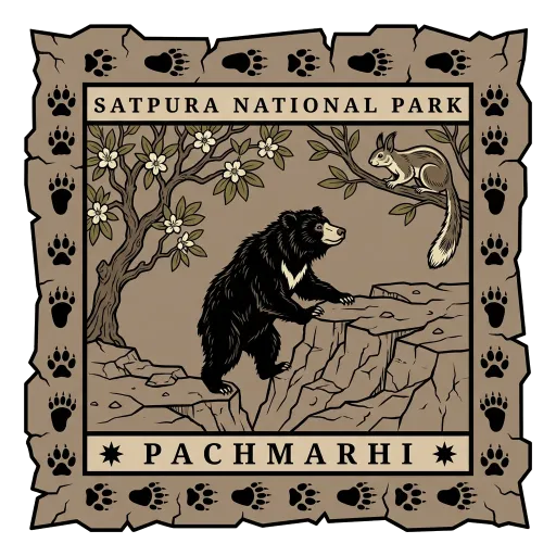 Satpura National Park travel stamp