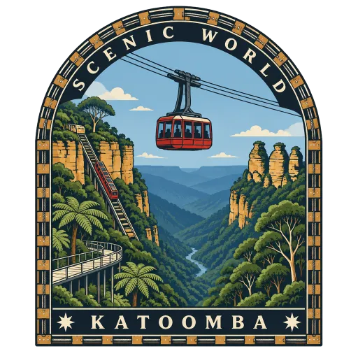 Scenic World travel stamp