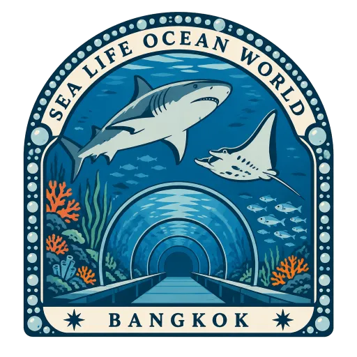 Sea Life Bangkok Ocean World travel stamp