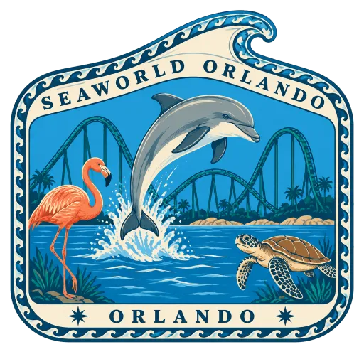 SeaWorld Orlando travel stamp