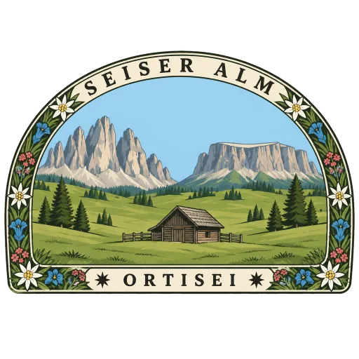 Seiser Alm travel stamp