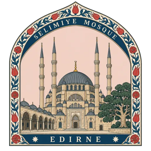 Selimiye Mosque travel stamp