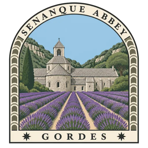 Sénanque Abbey travel stamp