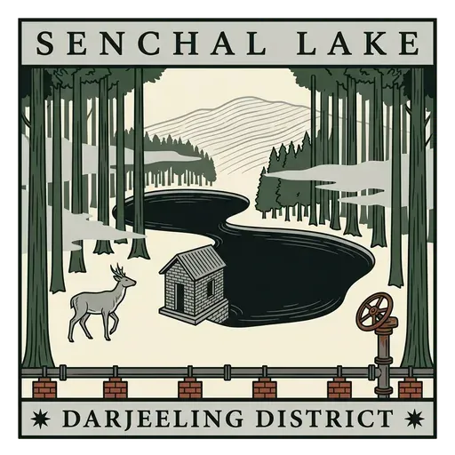 Senchal Lake travel stamp