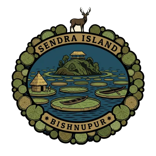 Sendra Island travel stamp