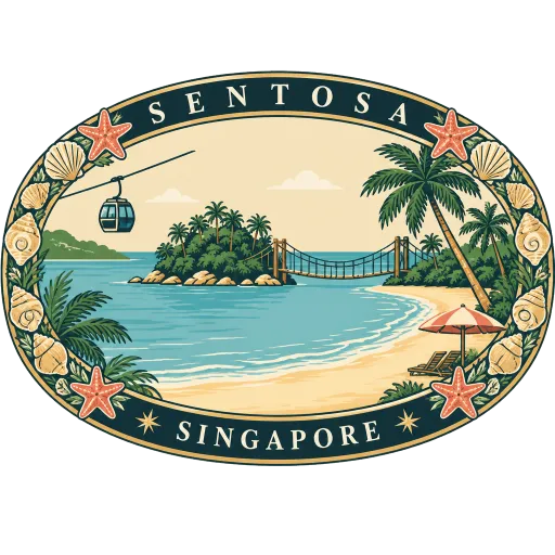 Sentosa travel stamp