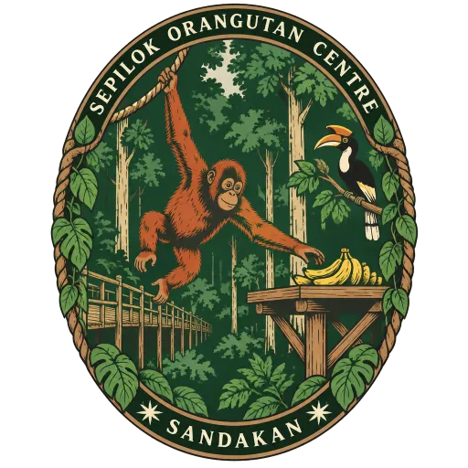 Sepilok Orangutan Rehabilitation Centre travel stamp