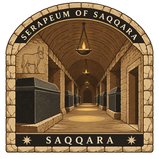 Serapeum of Saqqara travel stamp