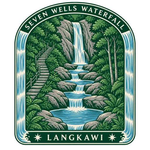 Seven Wells Waterfall travel stamp
