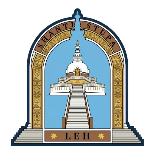 Shanti Stupa travel stamp