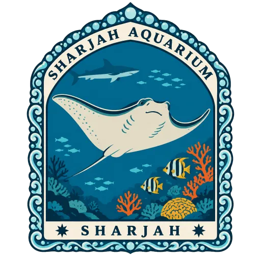 Sharjah Aquarium travel stamp
