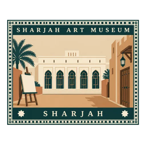 Sharjah Art Museum travel stamp