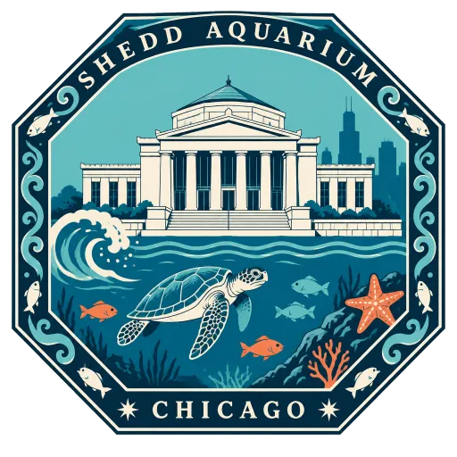 Shedd Aquarium travel stamp