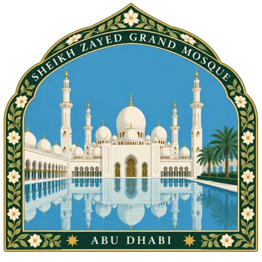 Sheikh Zayed Grand Mosque travel stamp