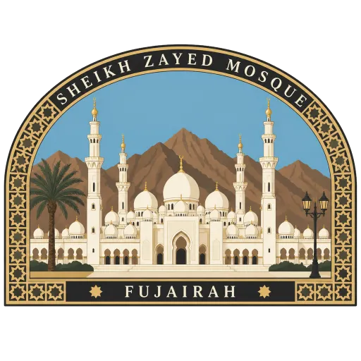 Sheikh Zayed Mosque, Fujairah travel stamp