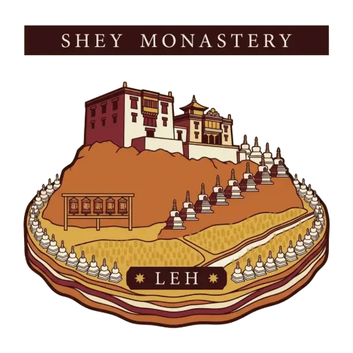 Shey Monastery travel stamp