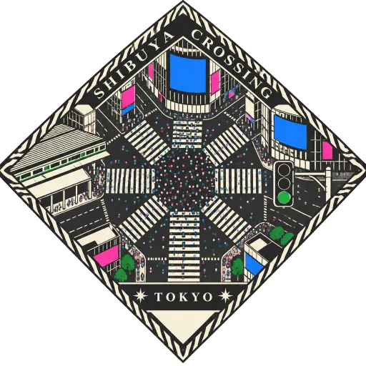 Shibuya Crossing travel stamp