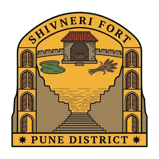 Shivneri Fort travel stamp
