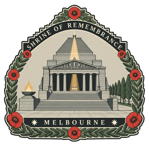 Shrine of Remembrance travel stamp