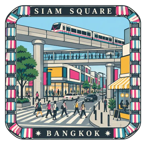 Siam Square travel stamp