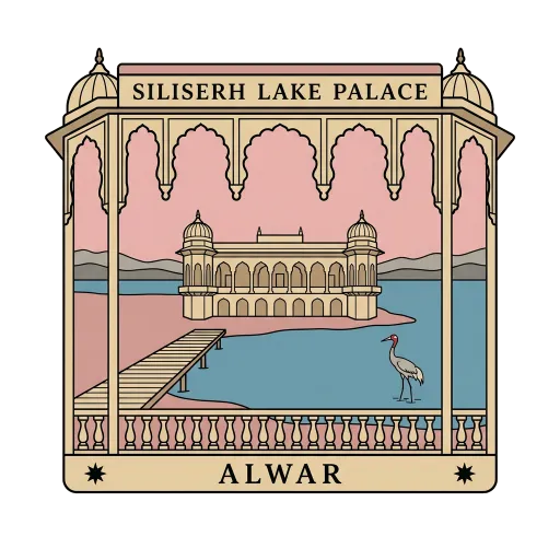 Siliserh Lake Palace travel stamp
