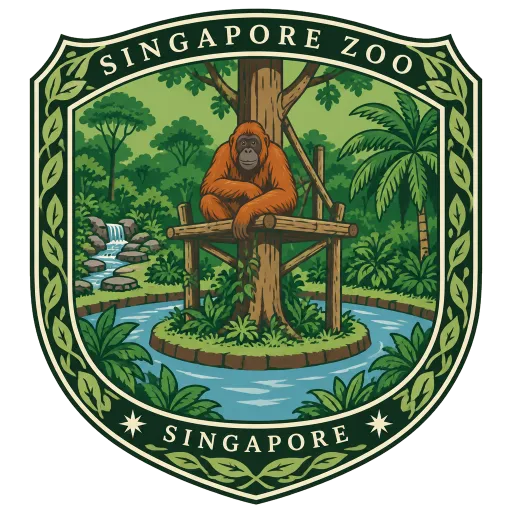 Singapore Zoo travel stamp