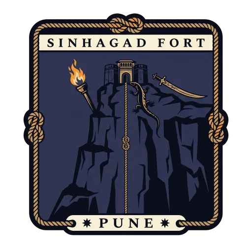 Sinhagad Fort travel stamp