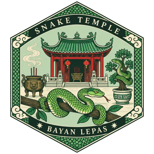 Snake Temple travel stamp