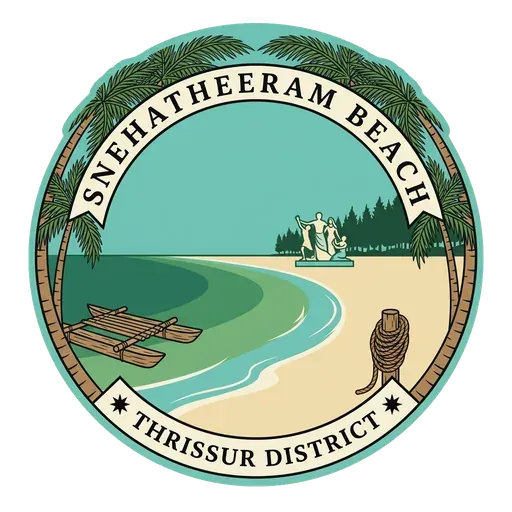 Snehatheeram Beach travel stamp