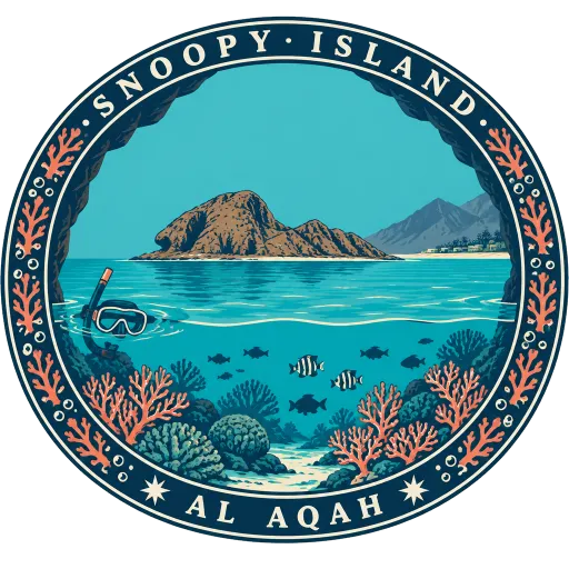 Snoopy Island travel stamp
