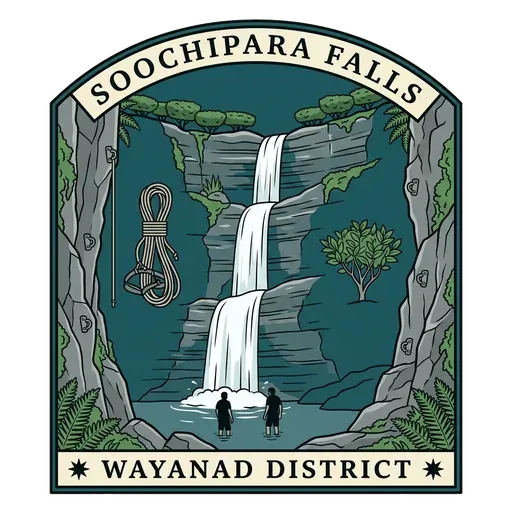 Soochipara Falls travel stamp