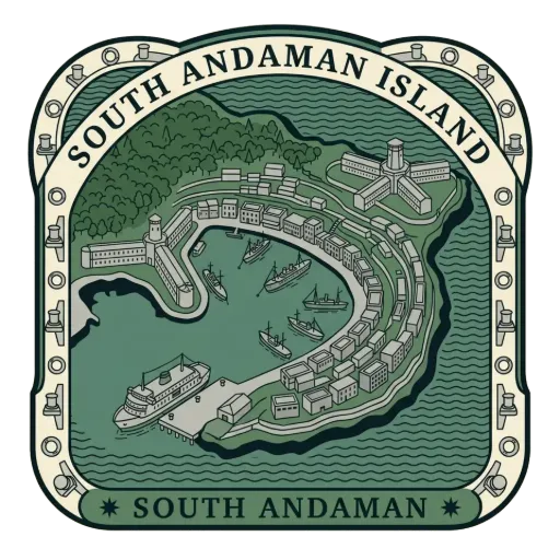 South Andaman Island travel stamp