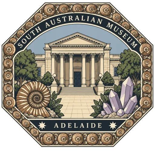 South Australian Museum travel stamp