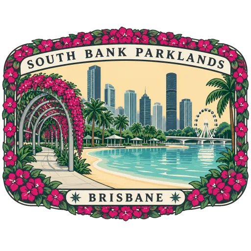 South Bank Parklands travel stamp