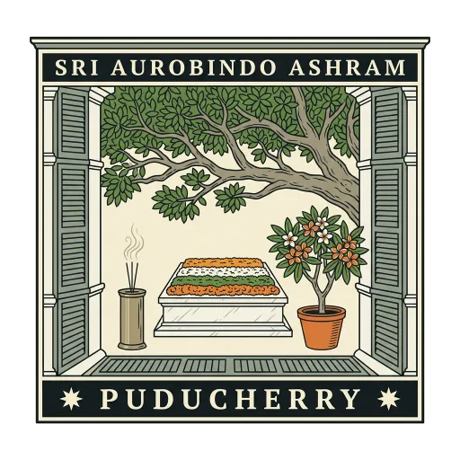Sri Aurobindo Ashram travel stamp