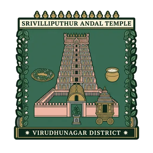 Srivilliputhur Andal Temple travel stamp