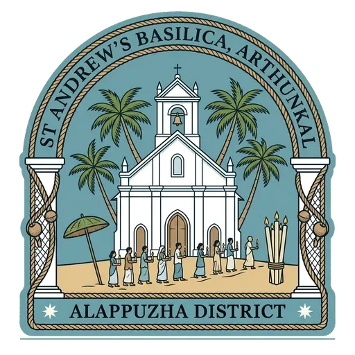 St Andrew's Basilica, Arthunkal travel stamp
