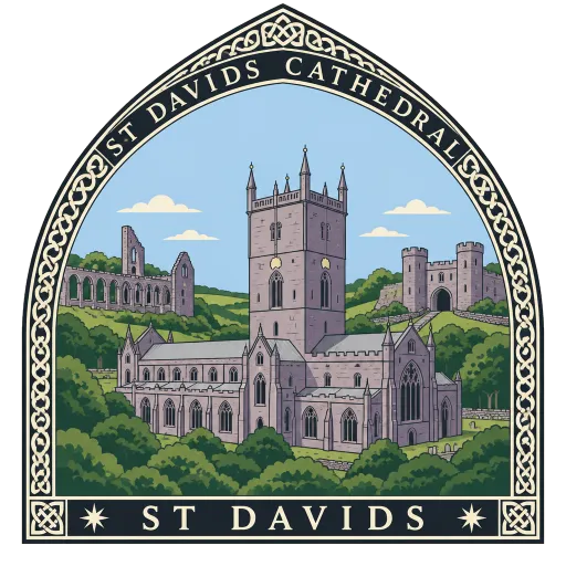St Davids Cathedral travel stamp