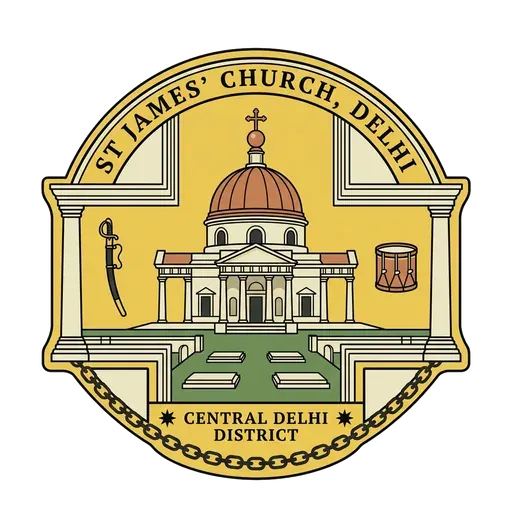 St James' Church, Delhi travel stamp