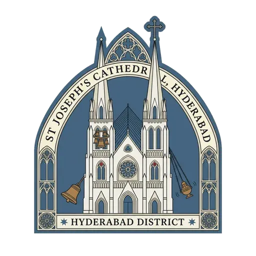 St Joseph's Cathedral, Hyderabad travel stamp