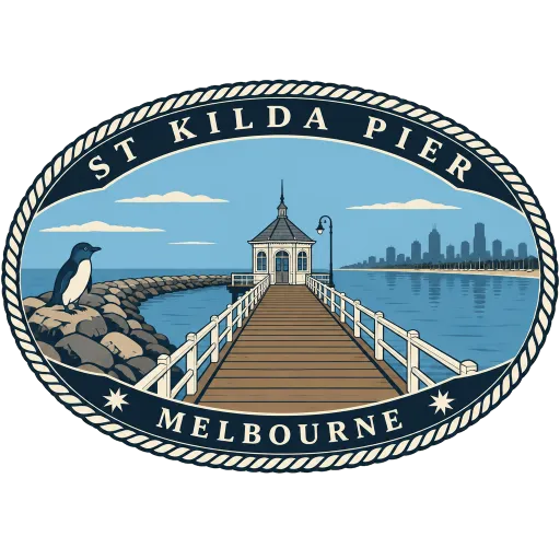 St Kilda Pier travel stamp
