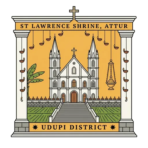 St Lawrence Shrine, Attur travel stamp