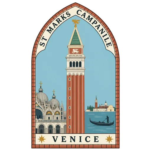 St Mark's Campanile travel stamp