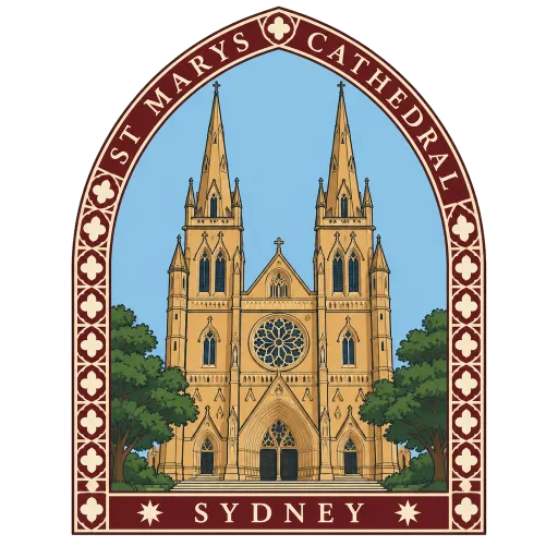 St Mary's Cathedral travel stamp