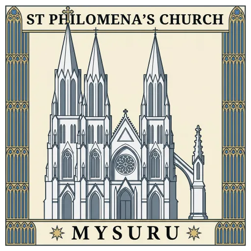 St Philomena's Church travel stamp