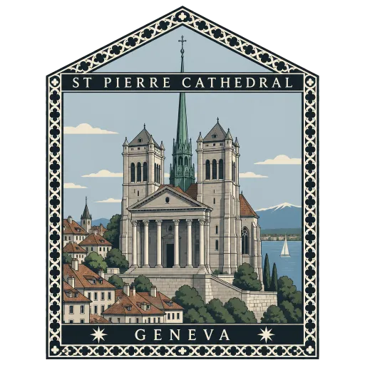 St. Pierre Cathedral travel stamp