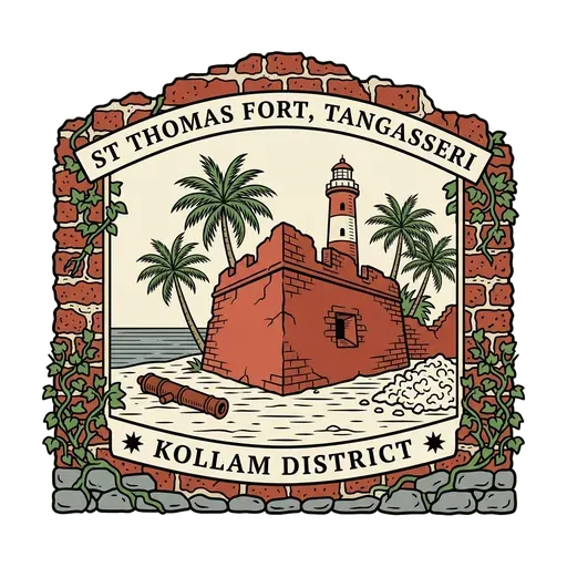 St Thomas Fort, Tangasseri travel stamp