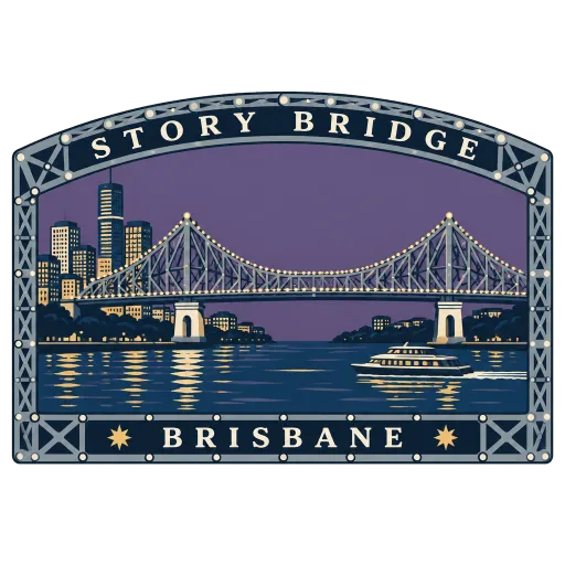 Story Bridge travel stamp
